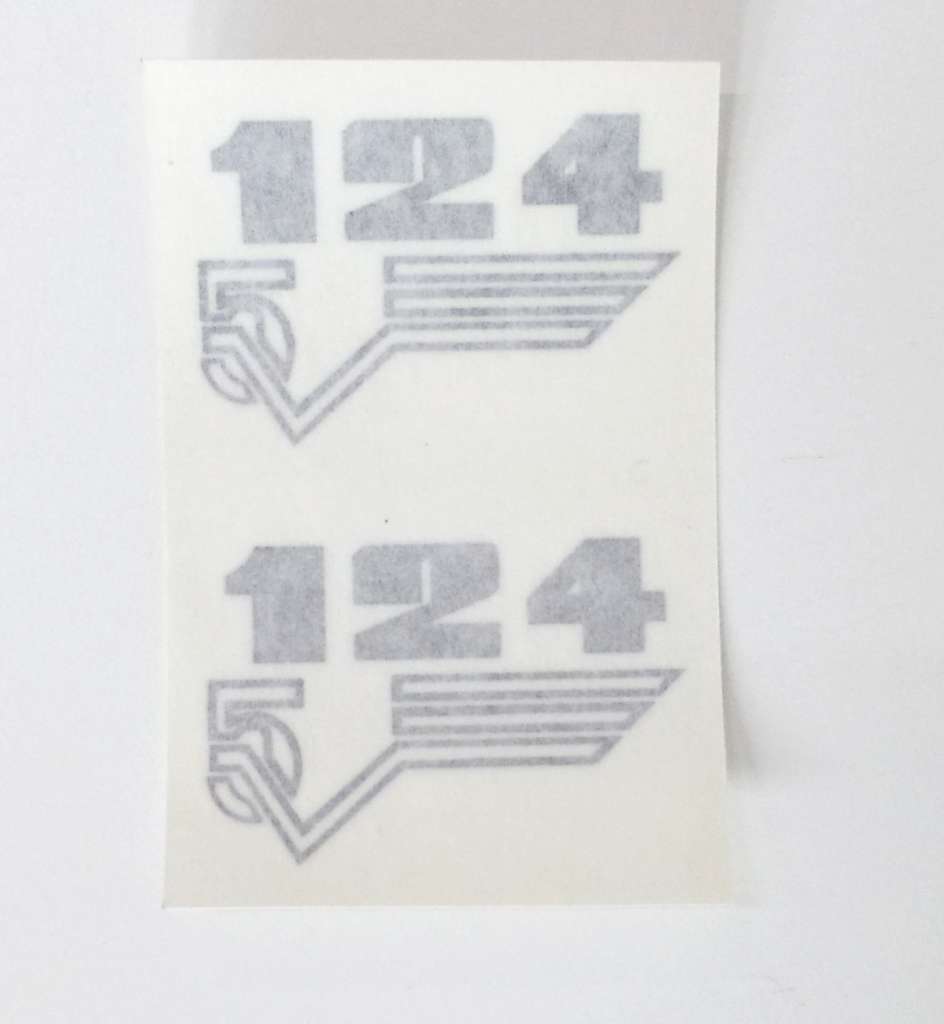 Pair Stickers Logos Gilera 124 5V Side Panels Black AD660050 | eBay