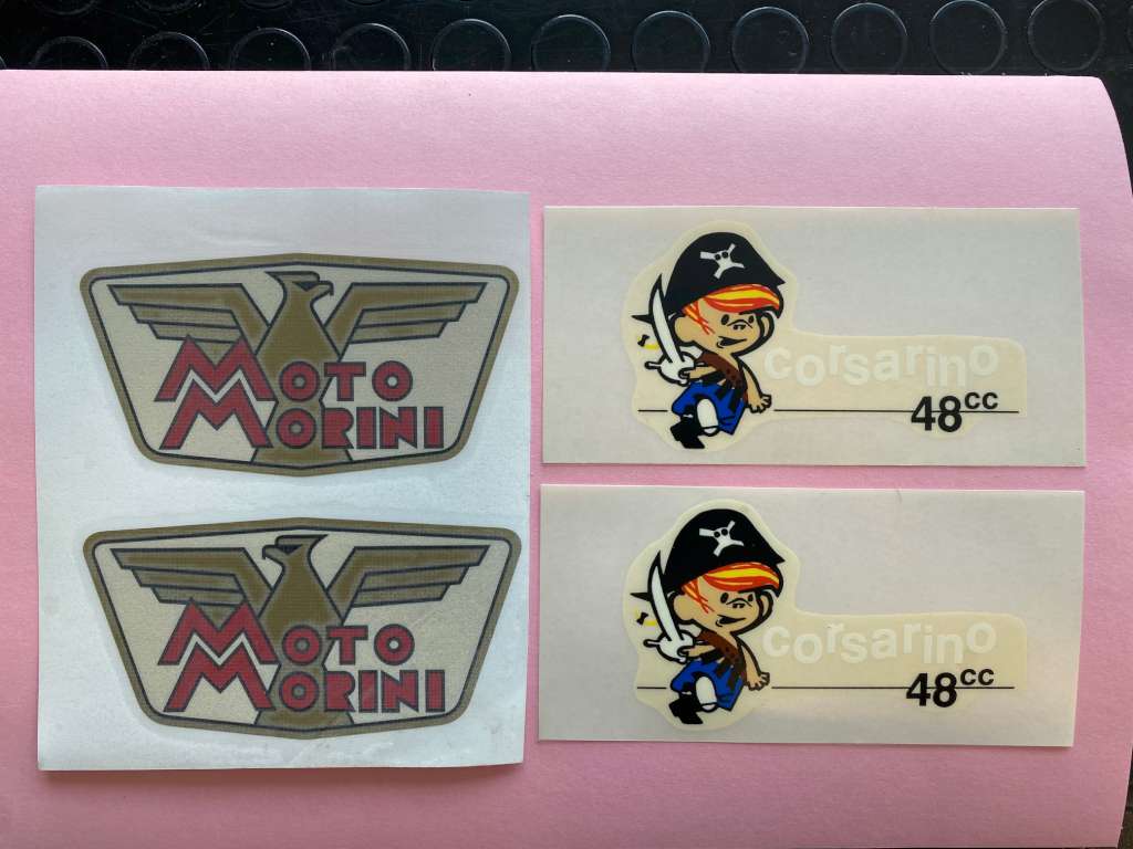 KIT COMPLETO DECALCOMANIE A SECCO ADESIVI PER MOTO MORINI