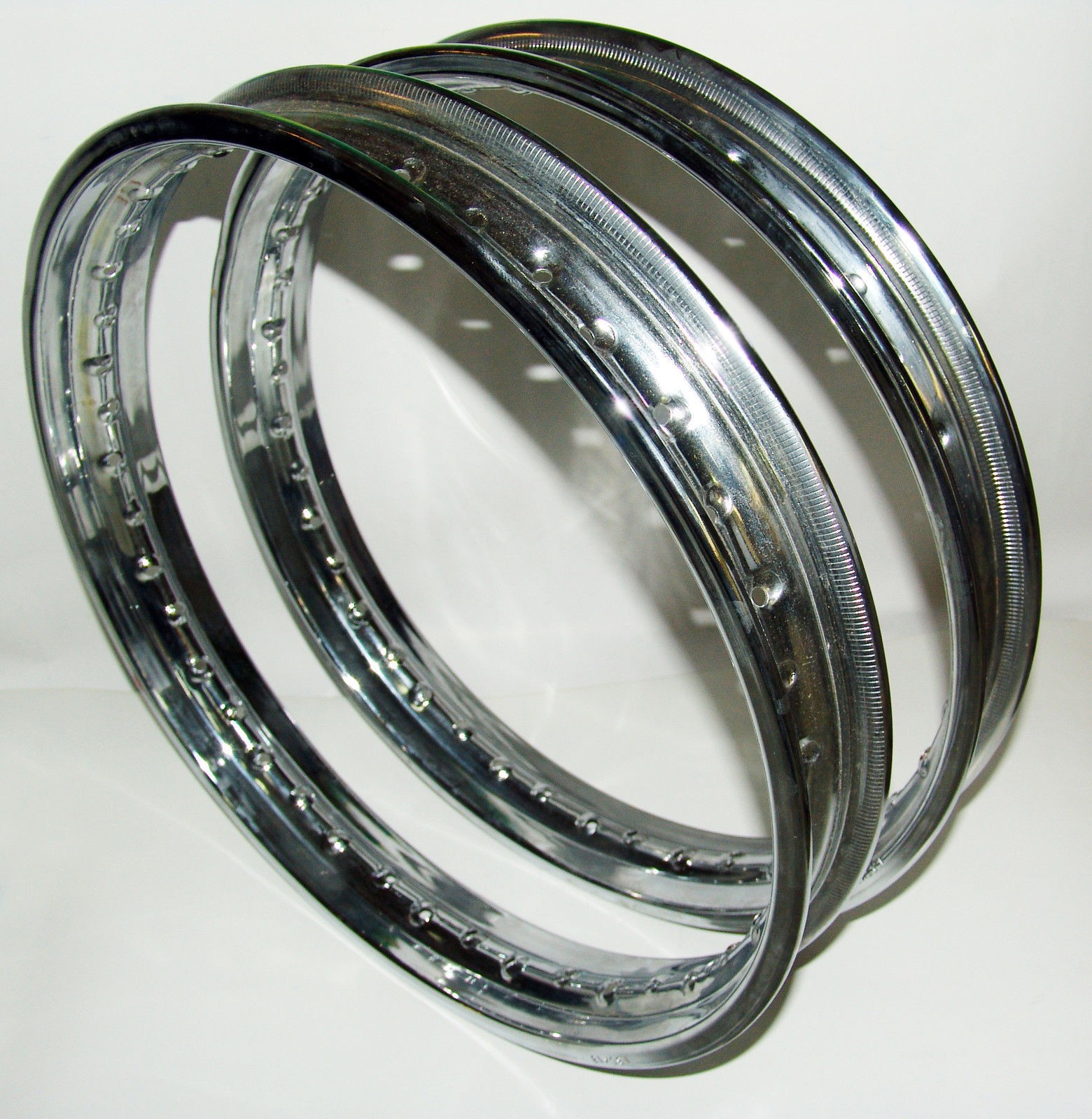18" Steel Chrome Motorcycle Rim - 1.85x18 36-Hole For Vintage Simson, MZ, Jawa Bikes